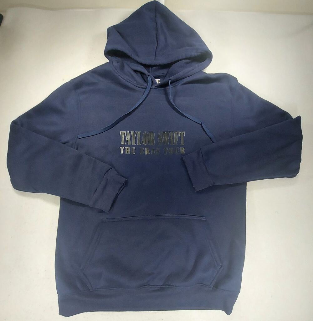 Taylor Swift Hoodie Adult 2XL Blue The Eras Tour Oversized Doubled Sided Swifty